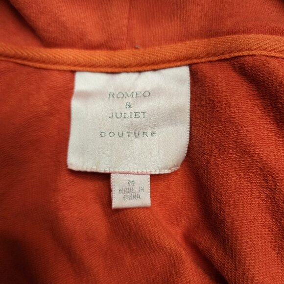 Romeo & Juliet Couture Orange Babydoll y2k 2000s Crop Sweater Juniors Medium - Picture 4 of 7